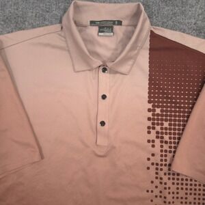 Nike Tiger Woods Platinum Polo Shirt Mens M Muted Mauve Ombre Performance Golf